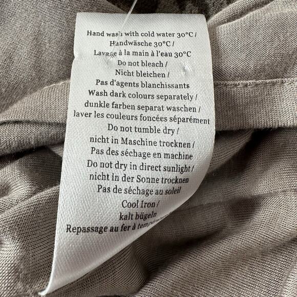 Wrap London Skirt Womens 10 Beige Animal Print Zip Layered Flowy Viscose Midi - Picture 9 of 14